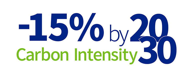 15% reduction in carbon intensity (icon)