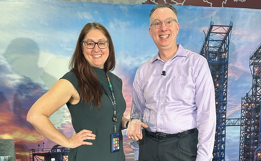 Heather Matthews, Sustainability and Steve Prusak
President and Chief Executive Officer are standing next to each other